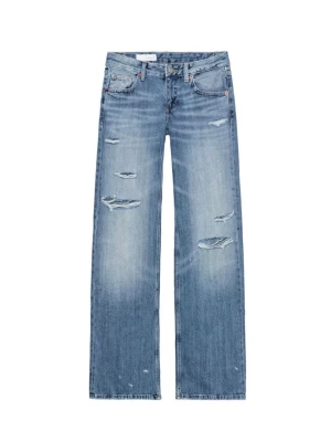 Zara jeans trf wide leg låg midja - Skitsnygga blåa, lågmidjade jeans med hål från Zara😇 Strolek 34, aldrig använda! Skriv för egna/fler bilder. Säljs inte längre på hemsidan💗💗 