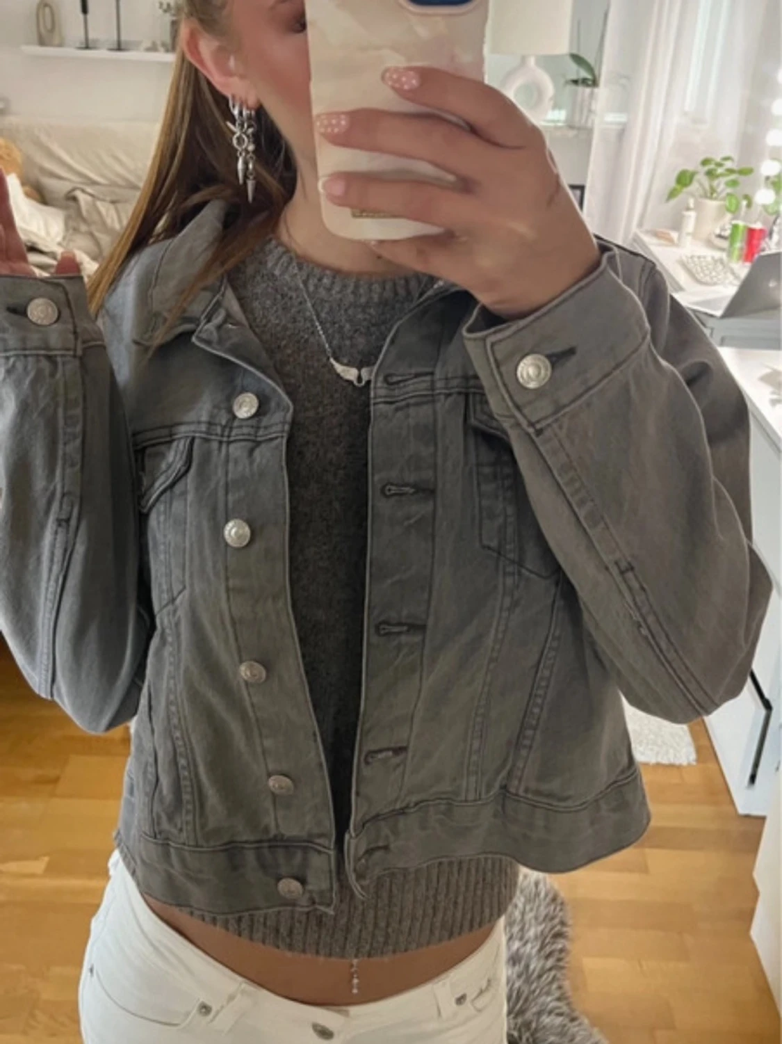 Grå jeansjacka - 2