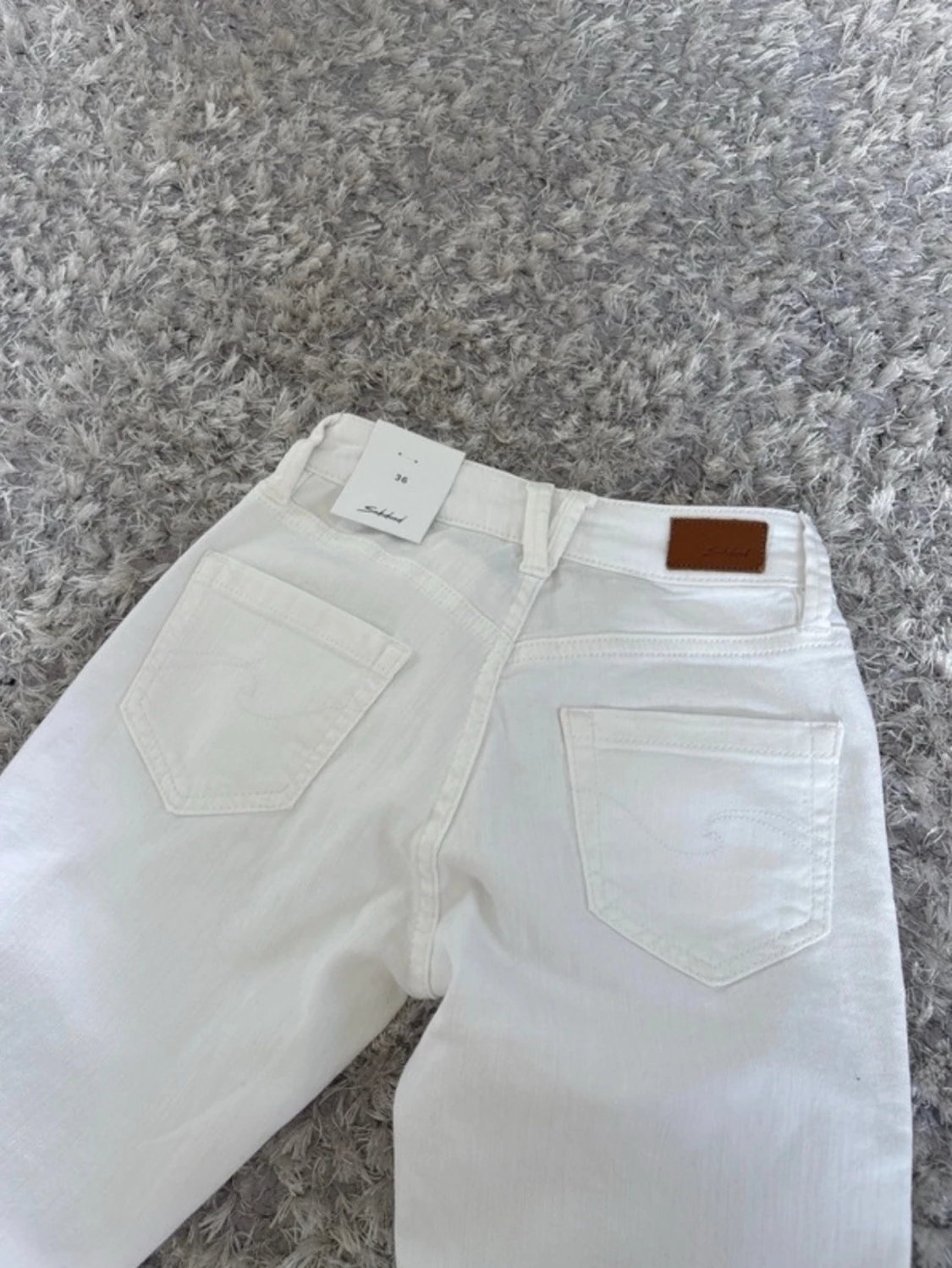 Subdued vita lågmidjade jeans bootcut - 5