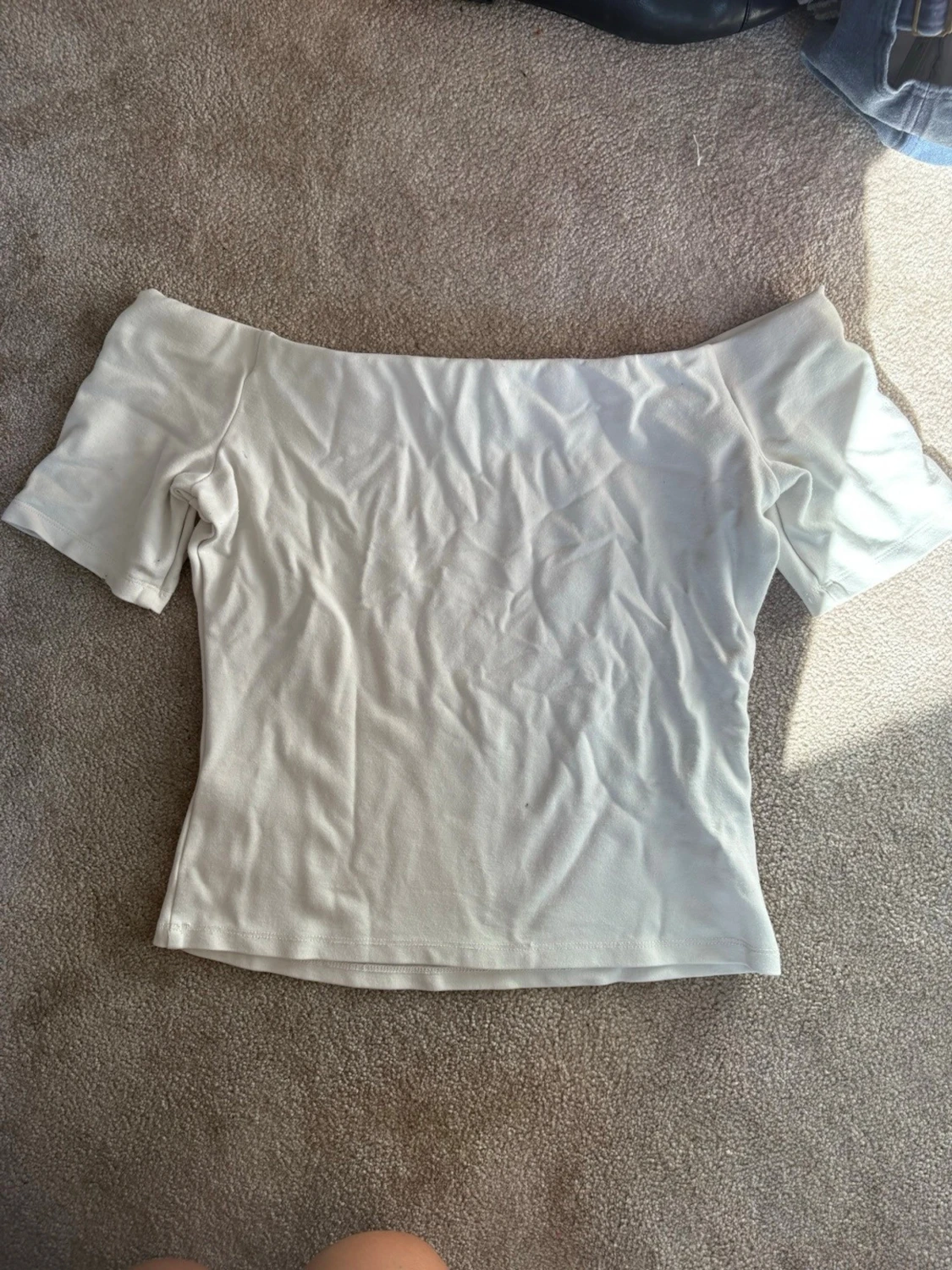 Vit offshoulder topp i bomull - 2