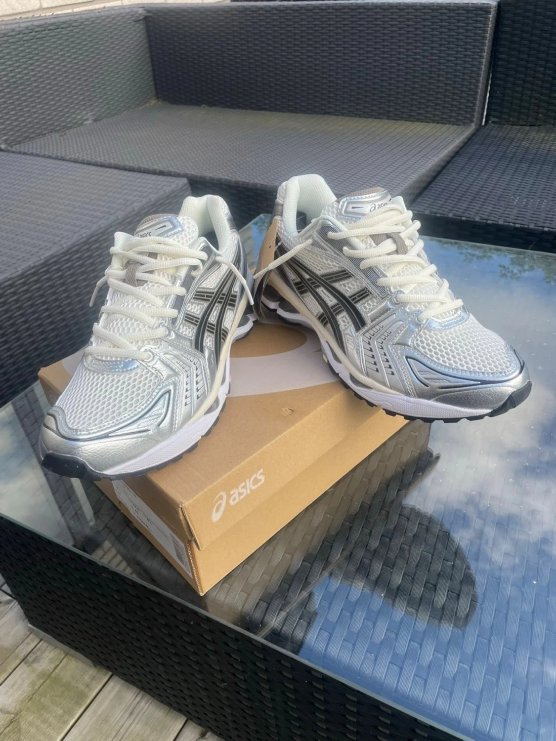 ASICS GEL-Kayano 14 silver/vita sneakers - 1