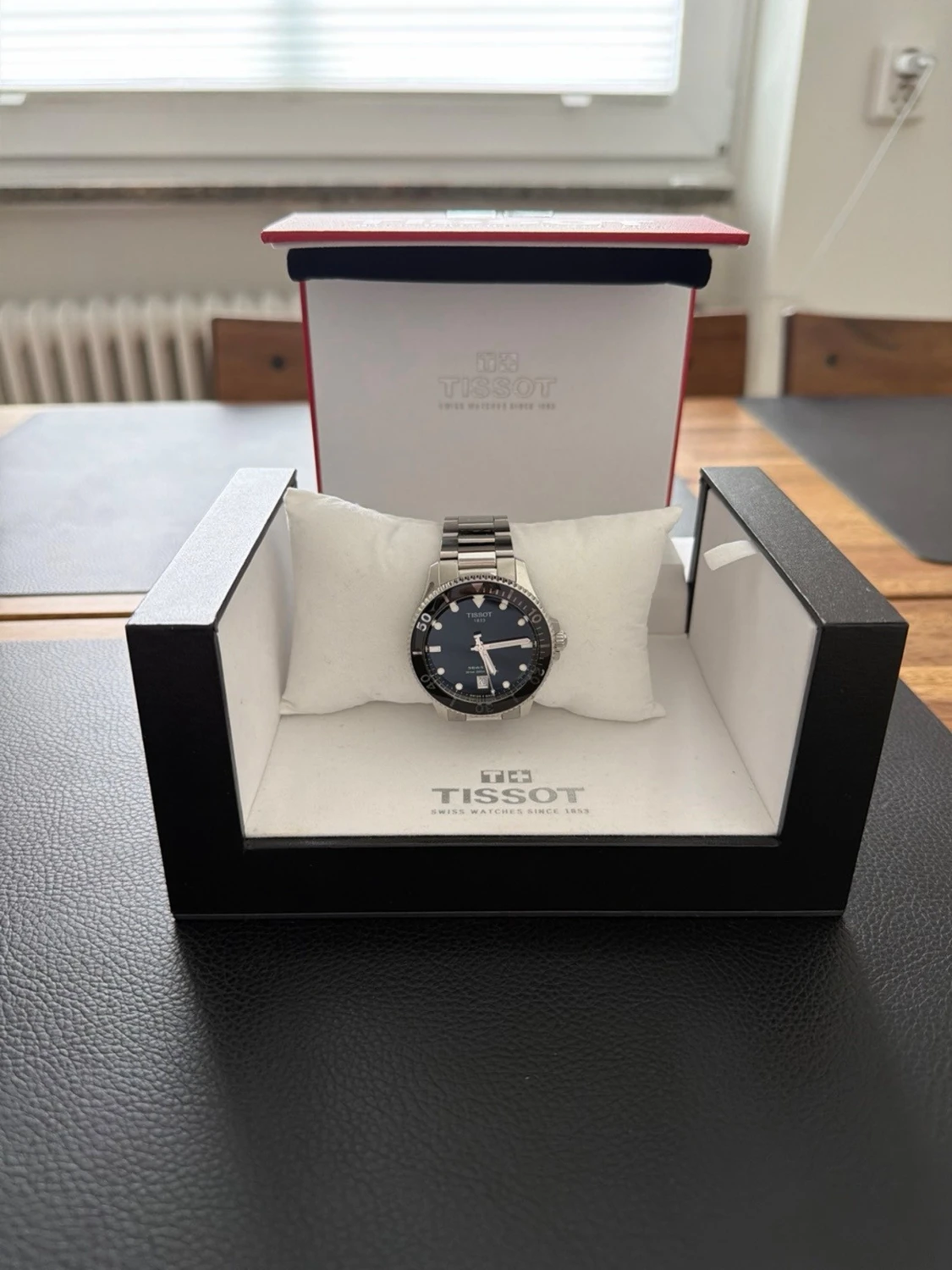 Tissot Seastar svart klocka stål