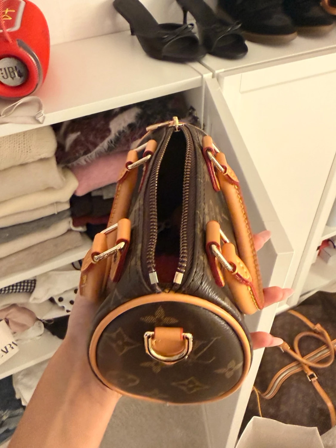 Mini monogram handväska brun - 2