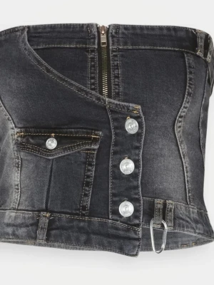 Denim korsett - Snygg korsett / topp i denim, nyskick aldrig använd. 
