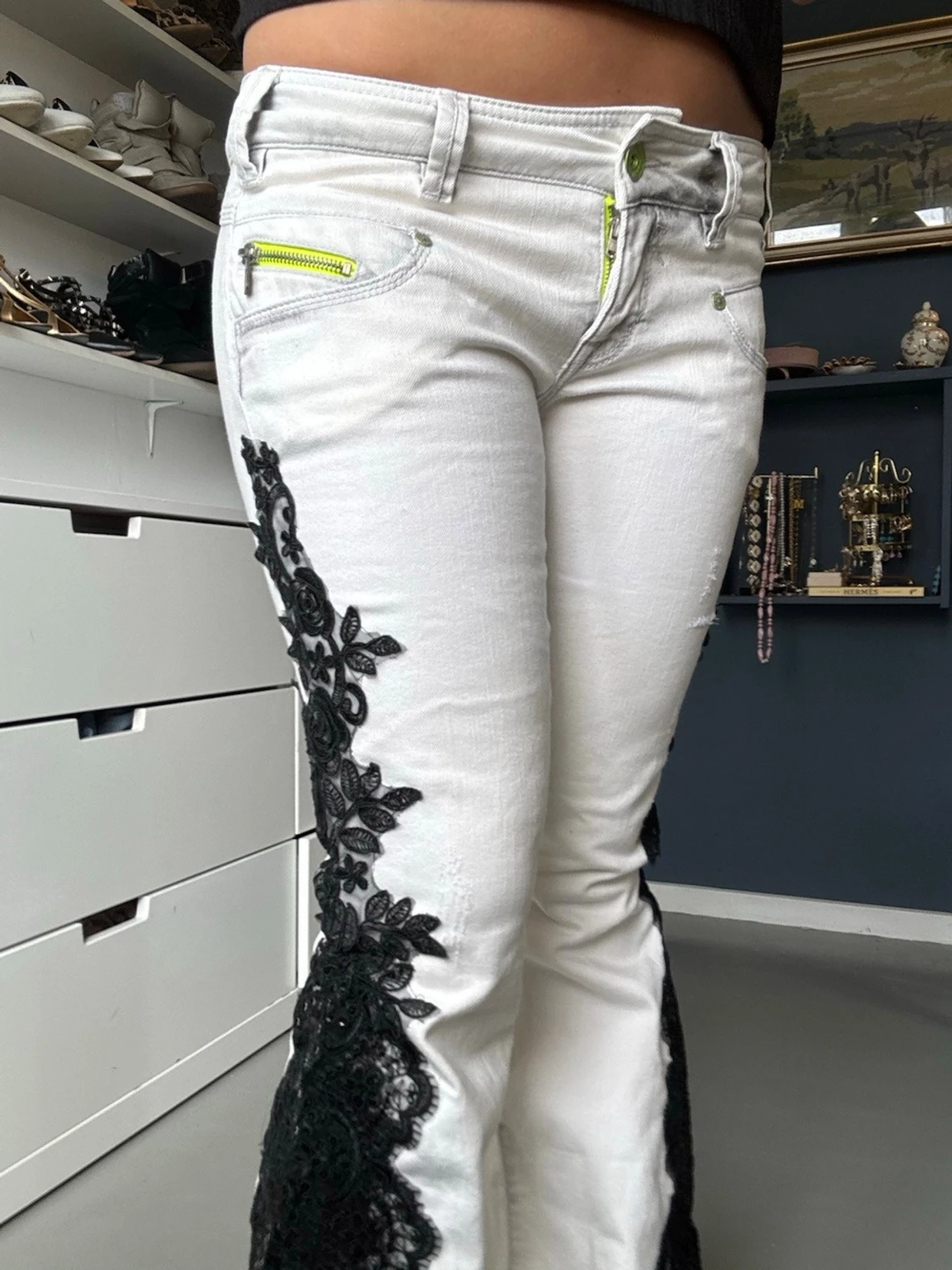 Jeans med spets  - 6