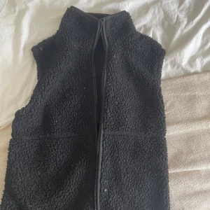 Svart fleeceväst från BLACC - Mysig svart fleeceväst från BLACC i storlek small. Västen har hög krage, rak passform och stängs med dragkedja framtill. Perfekt att slänga på sig över en hoodie eller tröja när det är kyligt ute.