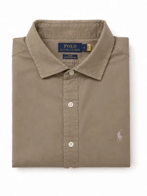 Beige/brun skjorta äkta Polo Ralph Lauren - strl M - Helt ny och oanvänd utan etikett.