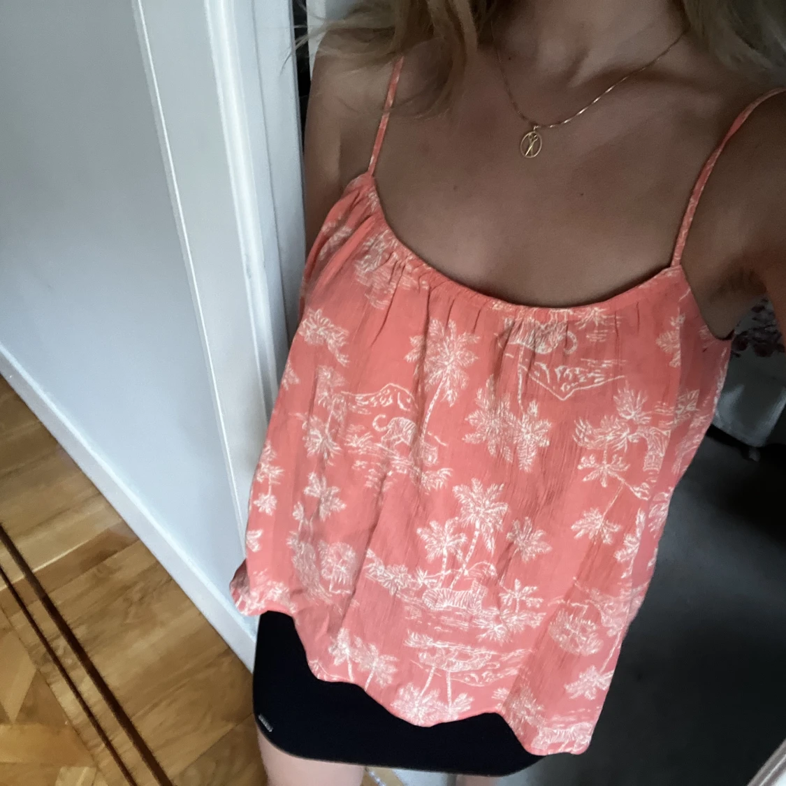 Rosa mönstrad topp - 90