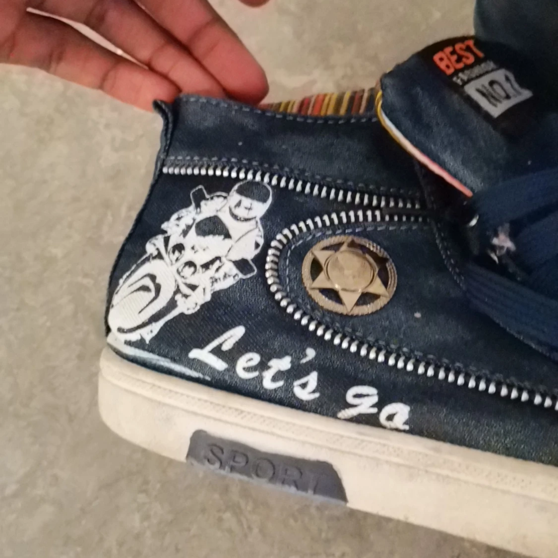 Söta blå skor  - 90