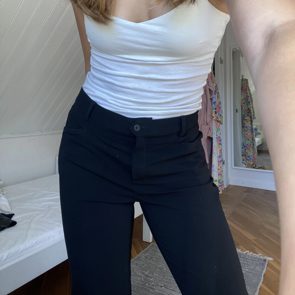 Lågmidjade kostymbyxor