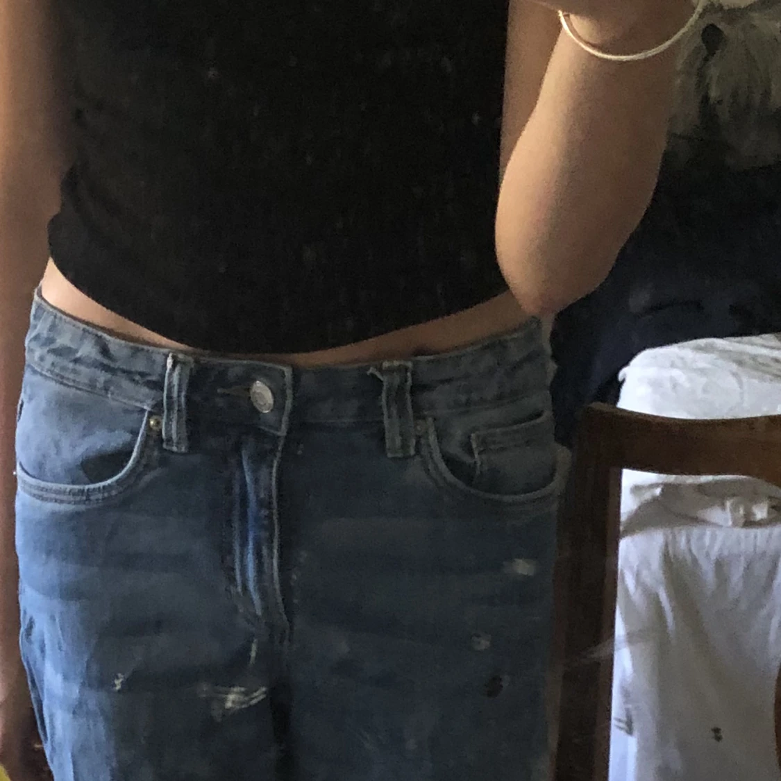 Mörkblå jeans 🩶 - 90