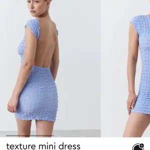Jättefin helt oanvänd blå klänning med öppen rygg från gina tricot,  prislappen kvar🙌🏻