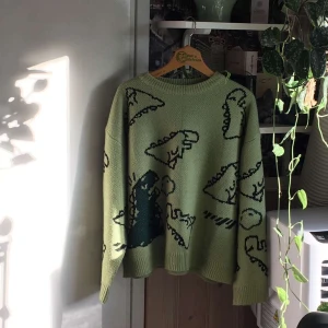 Stickad tröja  - Stickad tröja grön  