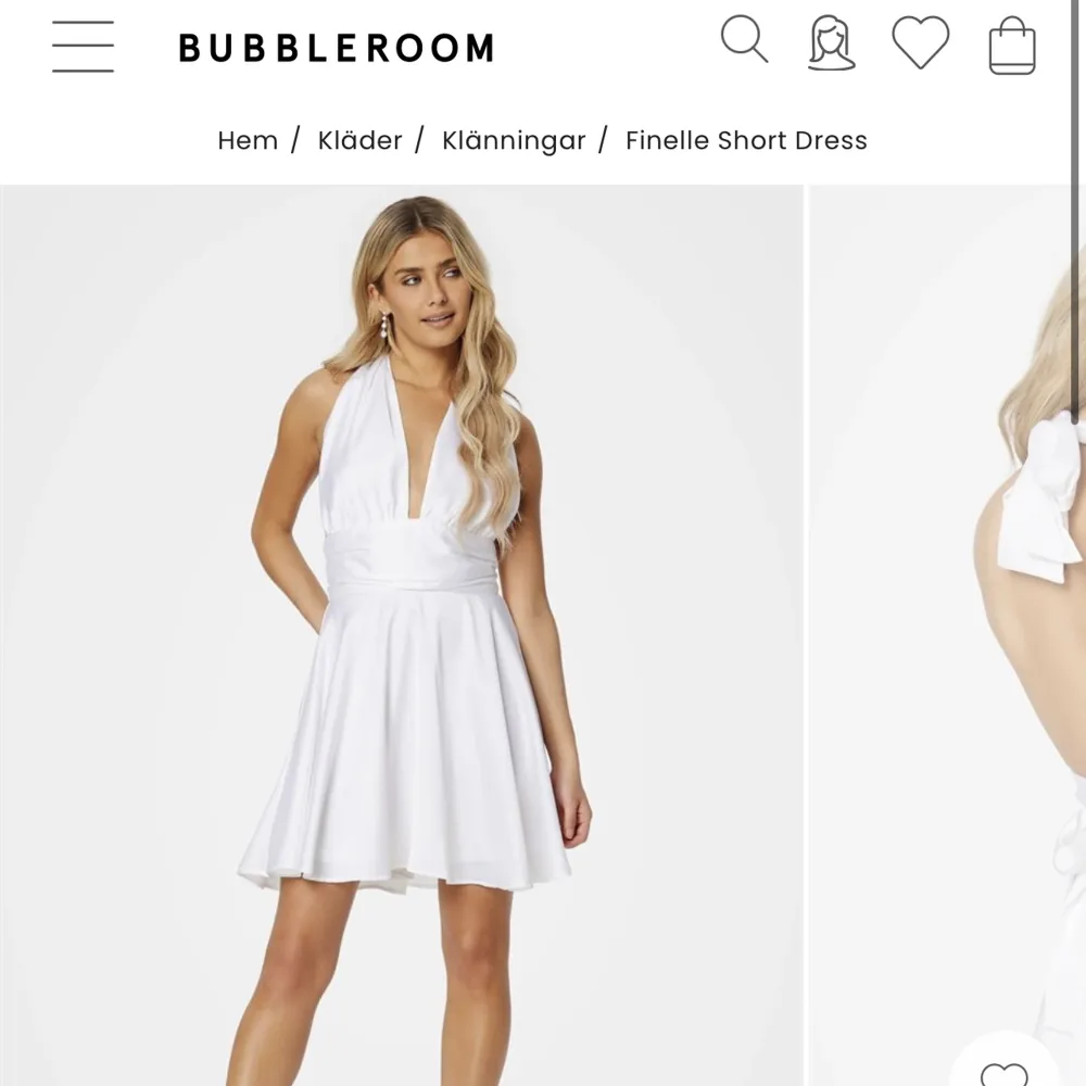 Säljer denna superfina klänningen som är ifrån bubbleroom. Den är endast avnänd vid ett tillfälle, på studentdagen, därför är den i nyskick. Nypris är 599kr. Klänningar.