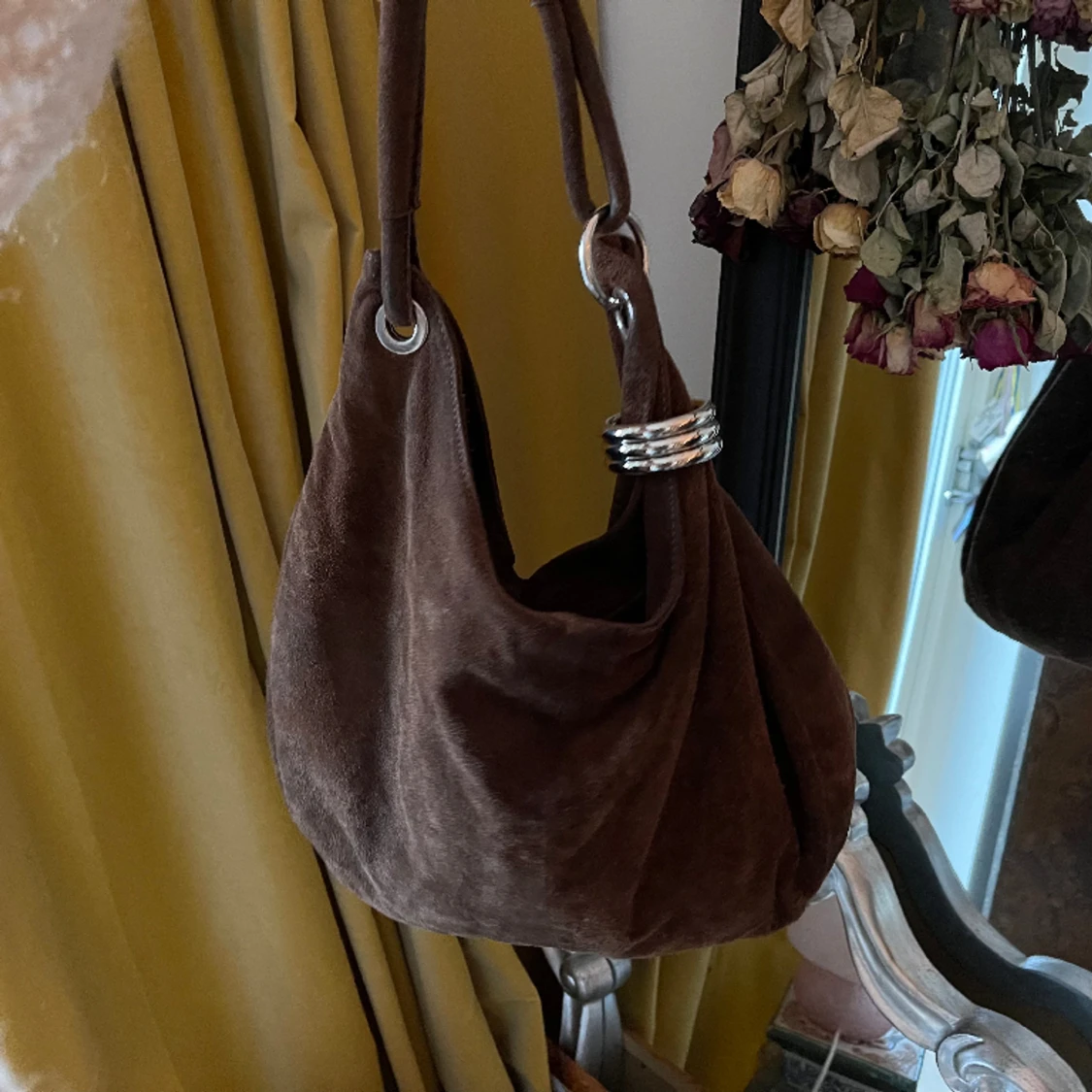 Väska i brun mocka - 91