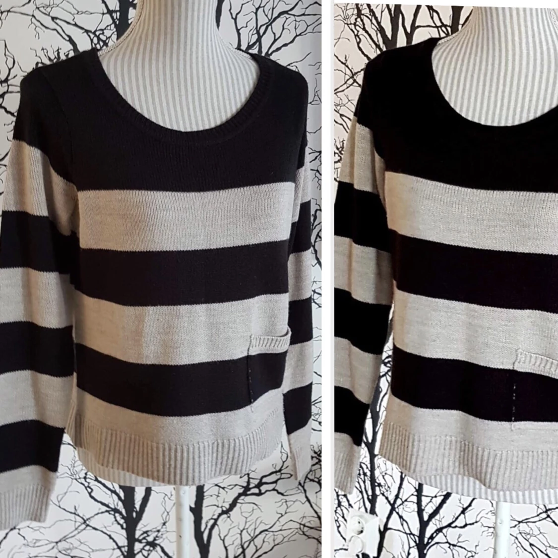 H&M snygg randig tröja Toppskick Stl M 