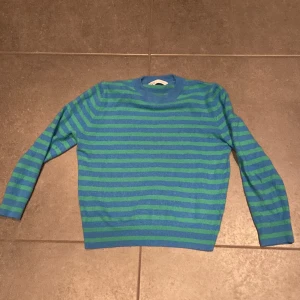 Randig tröja - En fin tröja från zara som är blå och grön randig. Den är i storleken M men känns som storleken S