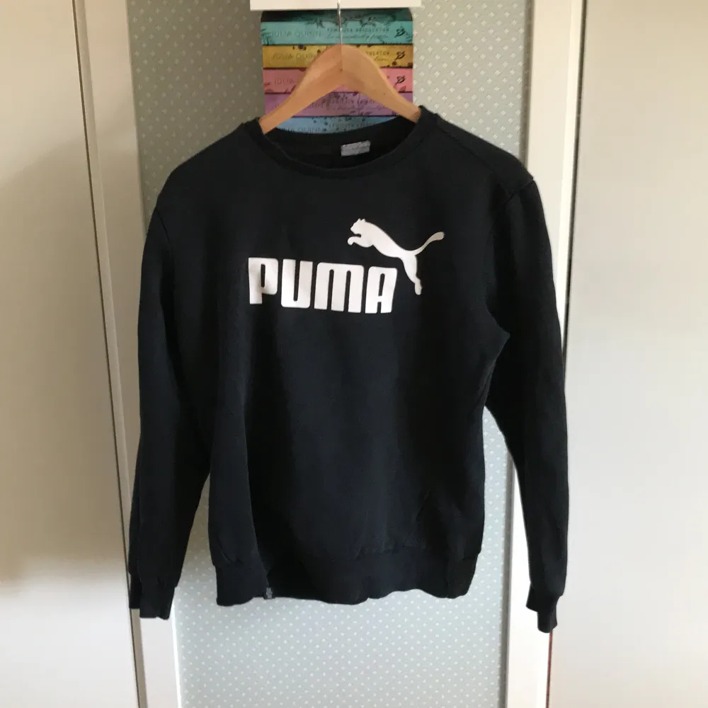 Säljer min svarta puma tröja som har storleken M. Hoodies.