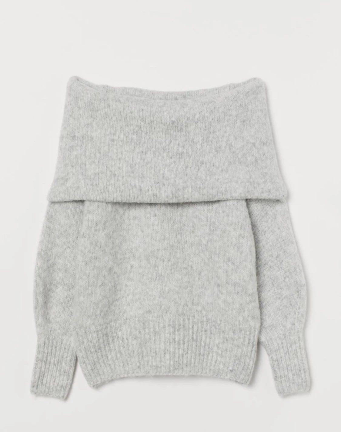 Stickad tröja off shoulder 