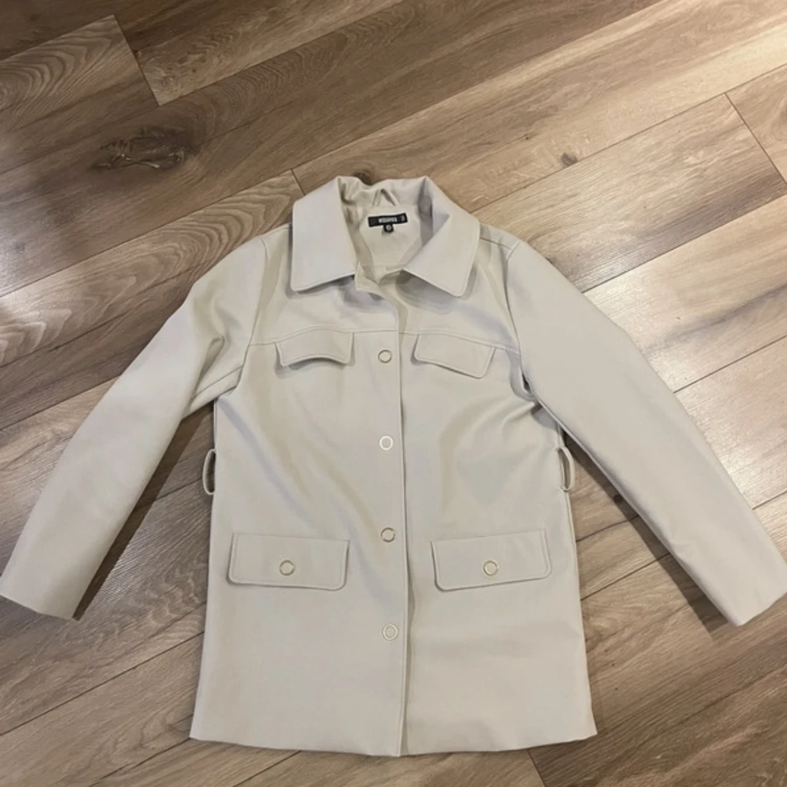 Fake skinn jacka- Beige - 91