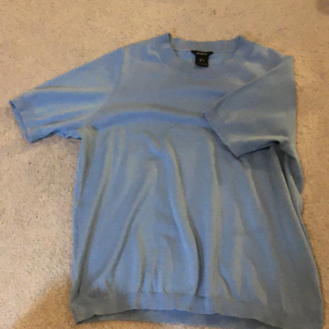 Blå trekvarts-ärmad tröja - 91