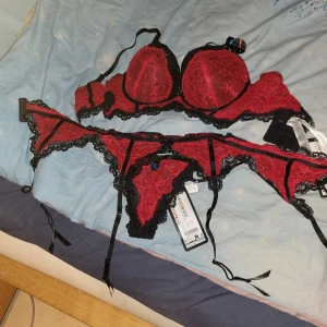 Nytt set underkläder med prislapparna kvar. - Nya oanvända underkläder. Alla prislappar kvar. Bh 85 c Strl xL 