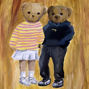 Egendesignad tavla  - Vill du ha en tavla av dig och din partner som björnar?🥰hör av dig till mig!  Ovanför är ett exempel på en tavla jag gjort 💕