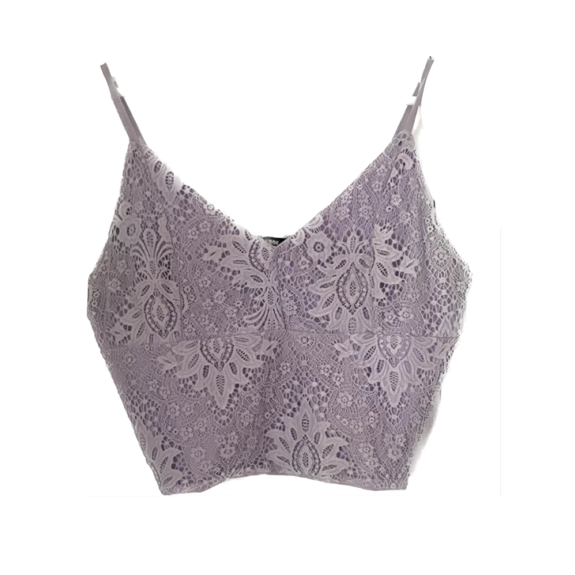 Lila linne med spets från Bikbok 