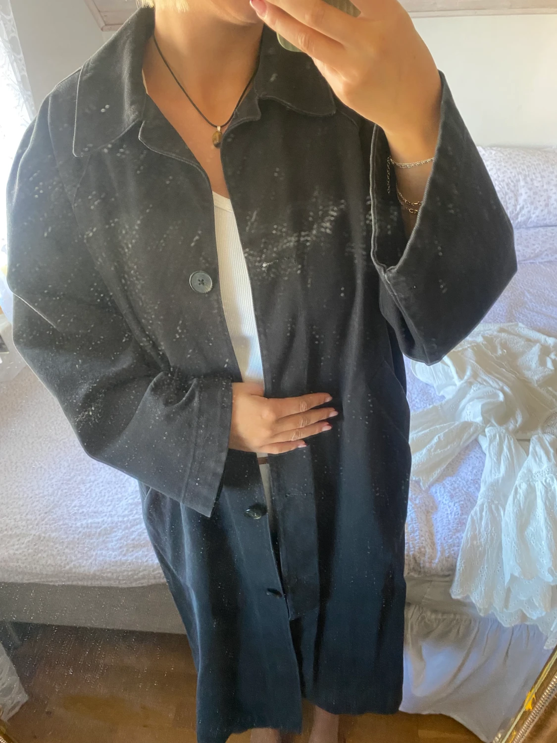 Svart kappa från monki - 90