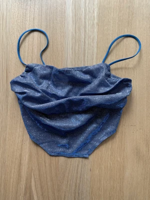 Festtop - Glittrig  blå festtop. Jättefin men är för små för mig 