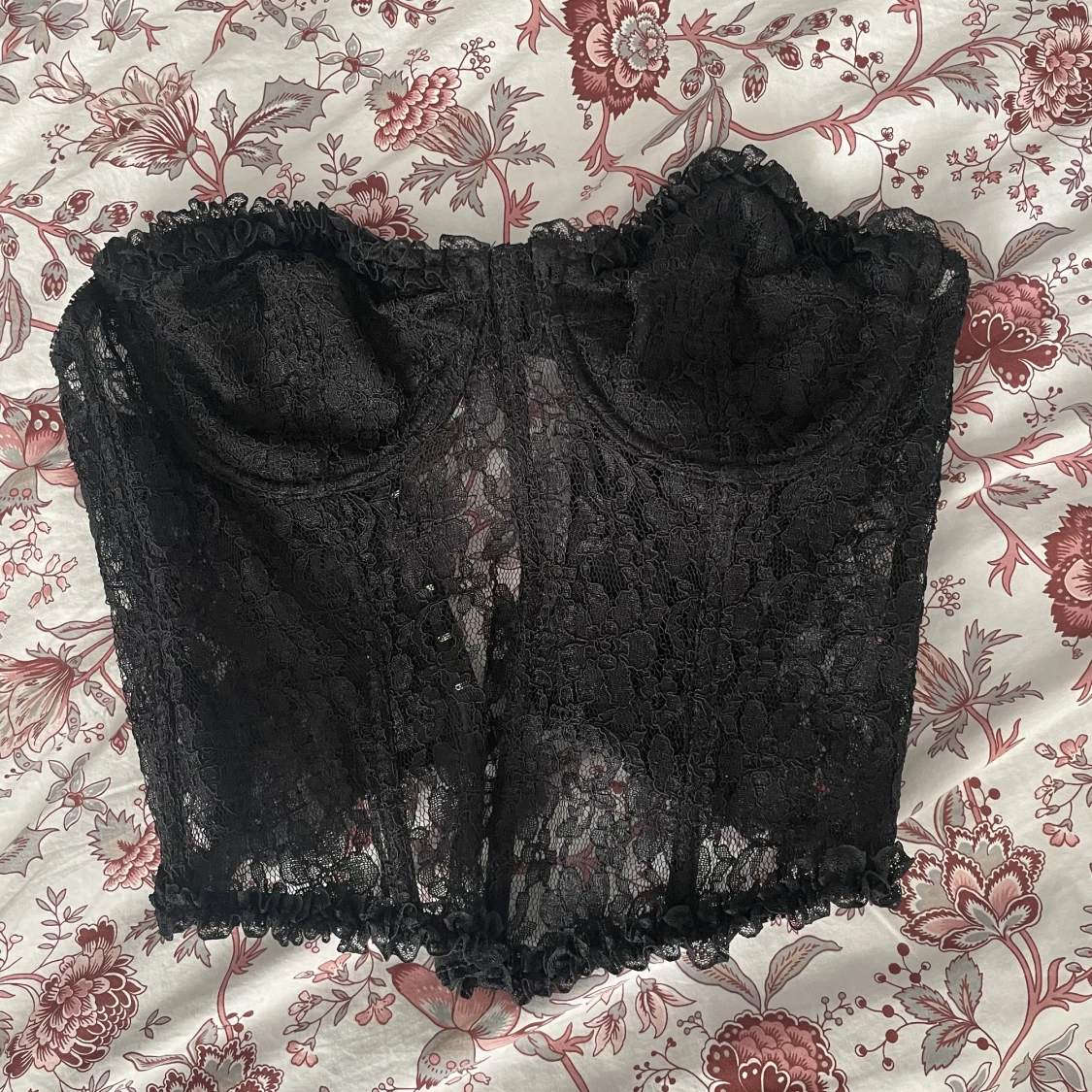 Svart spets korsett