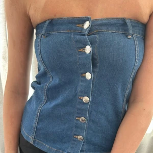 Jeansbandeau  - Jeansbandeautopp i strl S