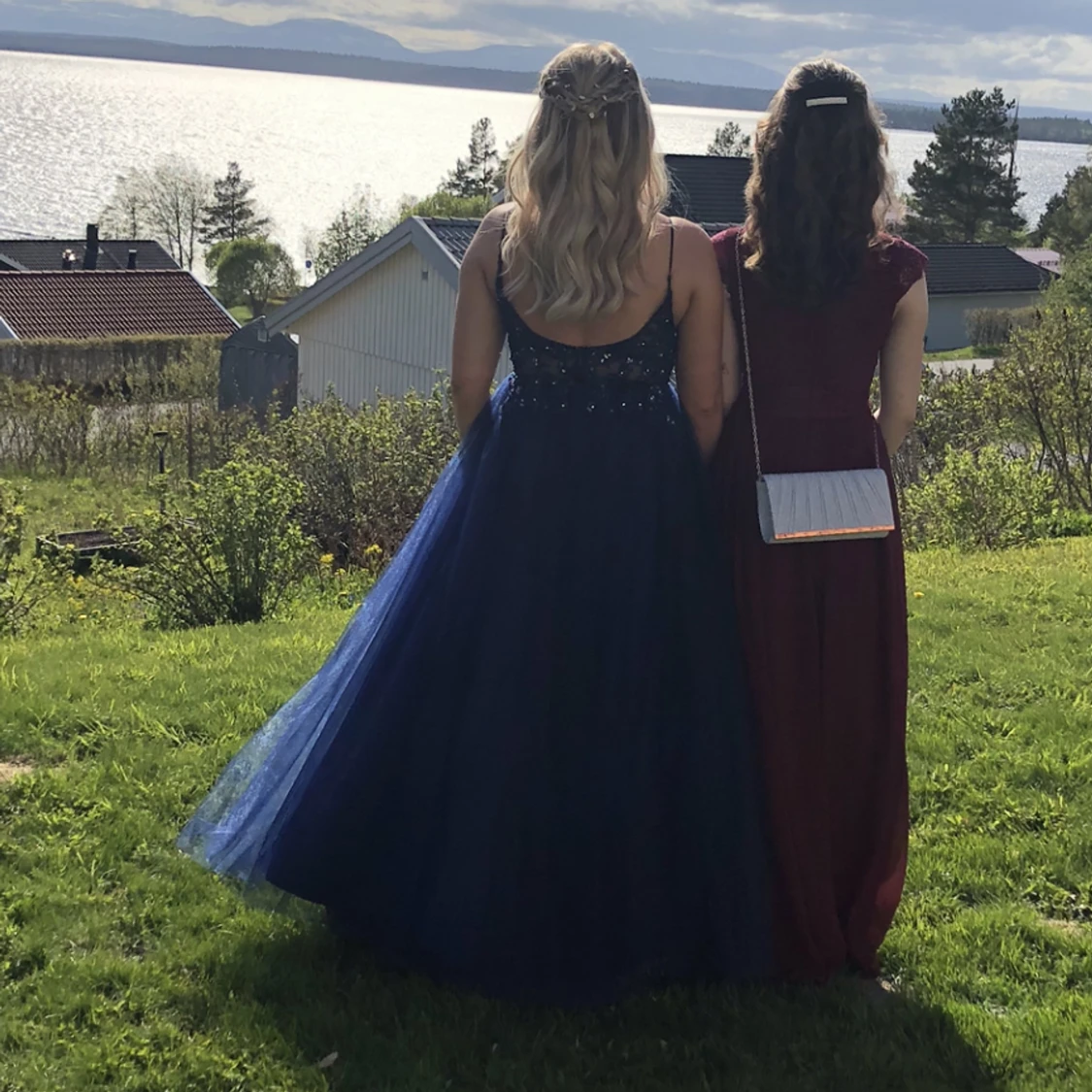 Marinblå balklänning - 90