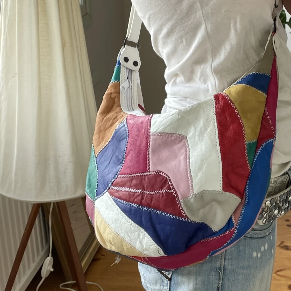 Axelremsväska i läder - 90