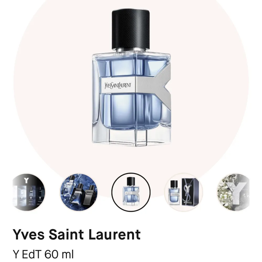 Yves saint laurent Y parfym edt, typ halva flaskan kvar väldigt fräsch doft säljer för jag har köpt ny. Övrigt.