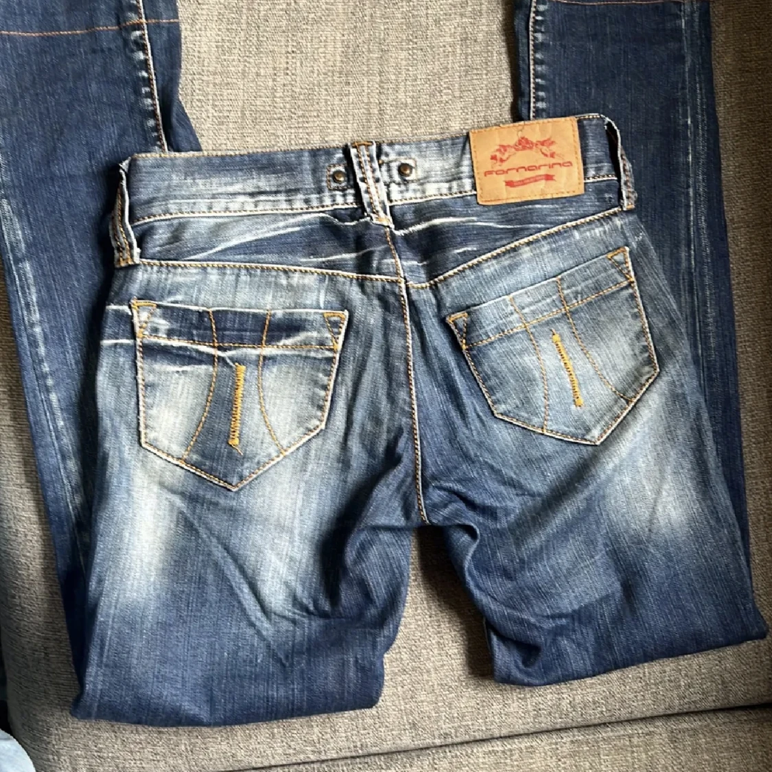 Snygga blå Low Waist jeans - 90