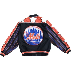 Vintage 90s Baseboll NY Mets Bomberjacka Läder - Har många fler bilder, bara att fråga :)