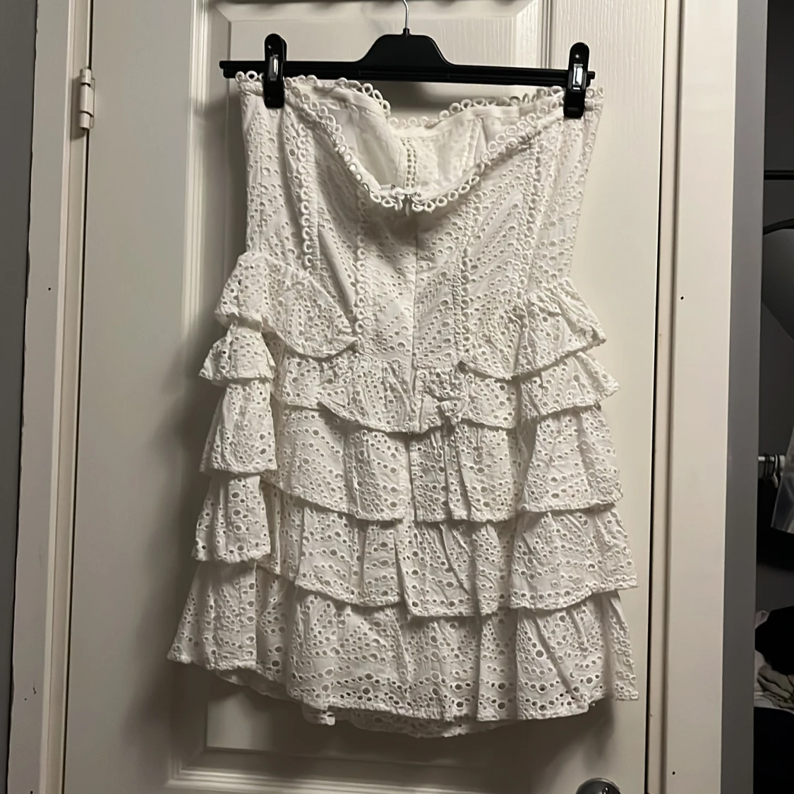 Vit spets klänning - 90