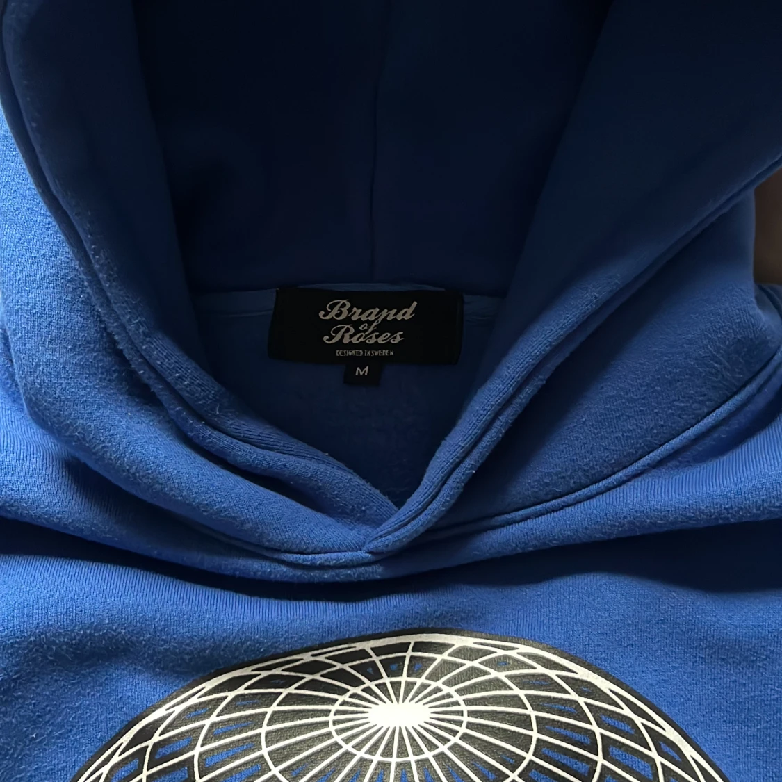 Hoodie men snyggt tryck 