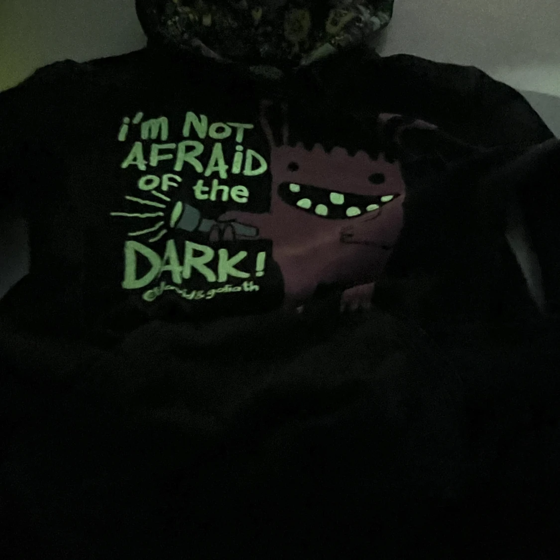 Tjocktröja med luva självlysande ”Closet Monsters” - 90