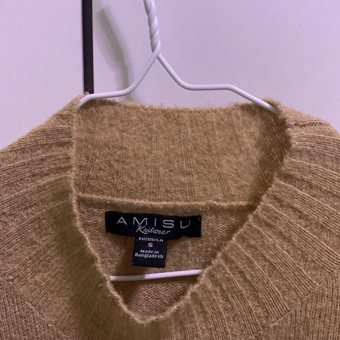 Beige tunn-tjocktröja  - 90