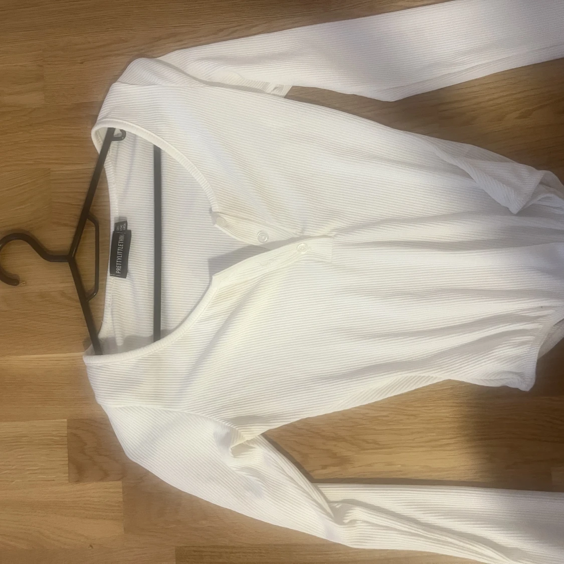 Vit långärmad body 