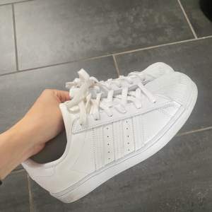 Säljer adidas superstar i hel vitt, stl 38 2/3❣️ använda 3ggr så är i nyskick! ☺️