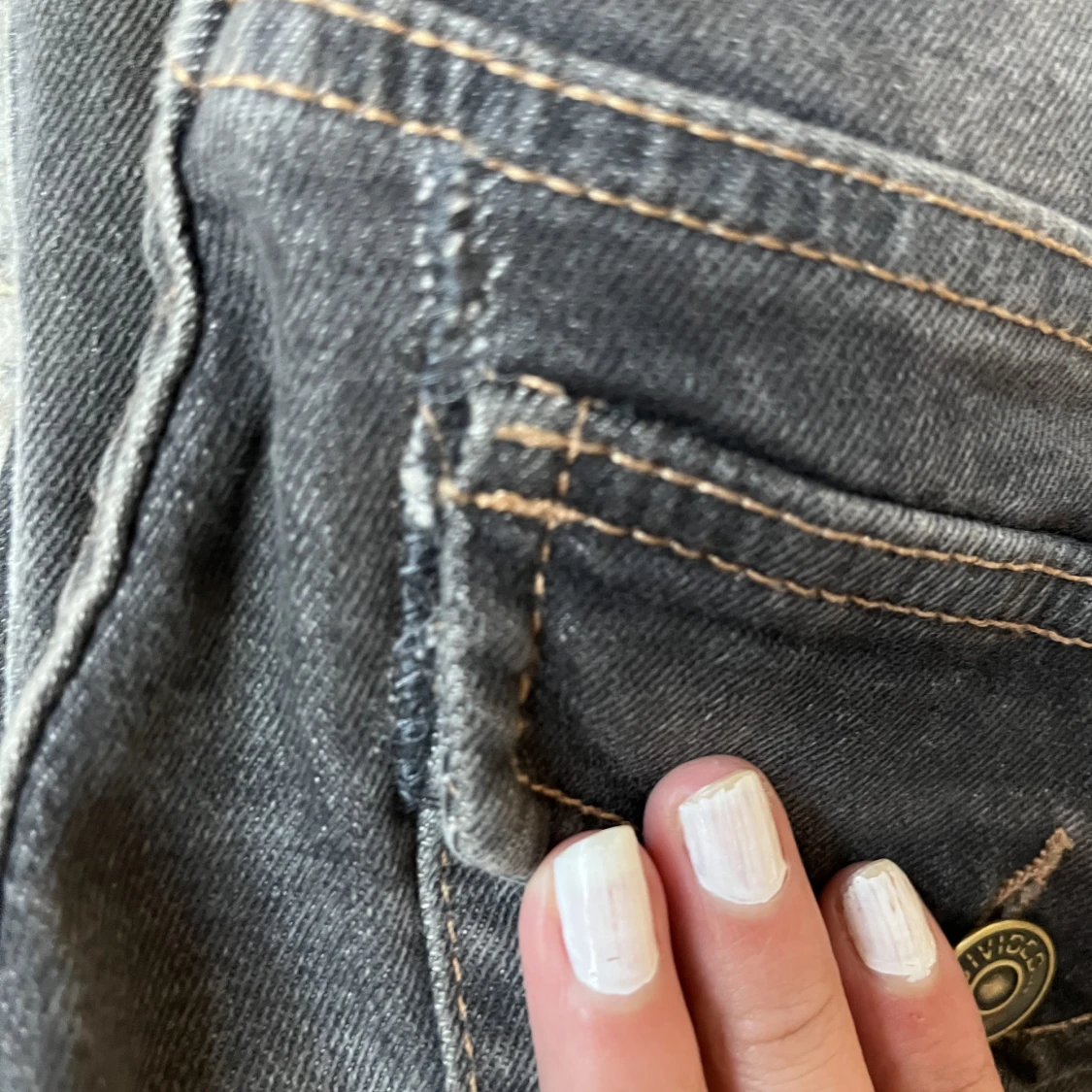 Lågmidjade bruna jeans  - 91