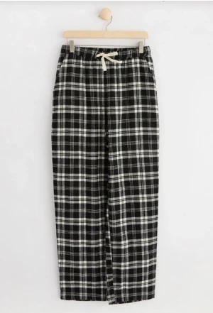 Rutiga pyjamasbyxor - Rutiga pyjamasbyxor i storlek 170 från Lindex, bra skick!🤍🖤