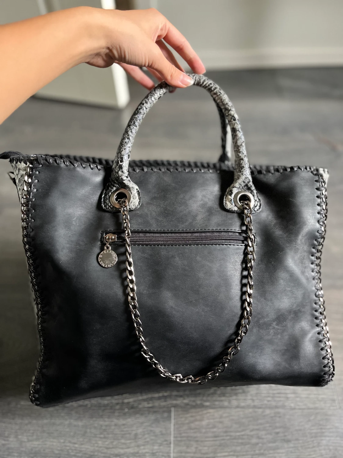 Stella McCartney python print faux leather hobo bag - 90