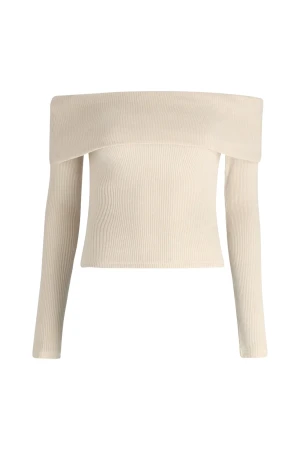 Off shoulders tröja - Fin tröja från gina köpt i våras. Har endast används ett par gånger, säljer pga att jag aldrig använder den. Nypris 300kr.