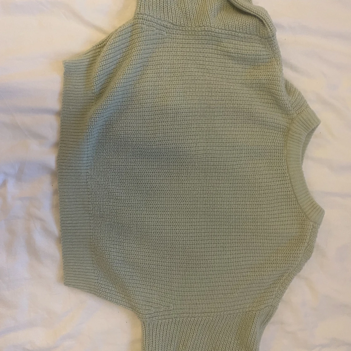 Croppad Grön Stickad- Tröja H&M - 90