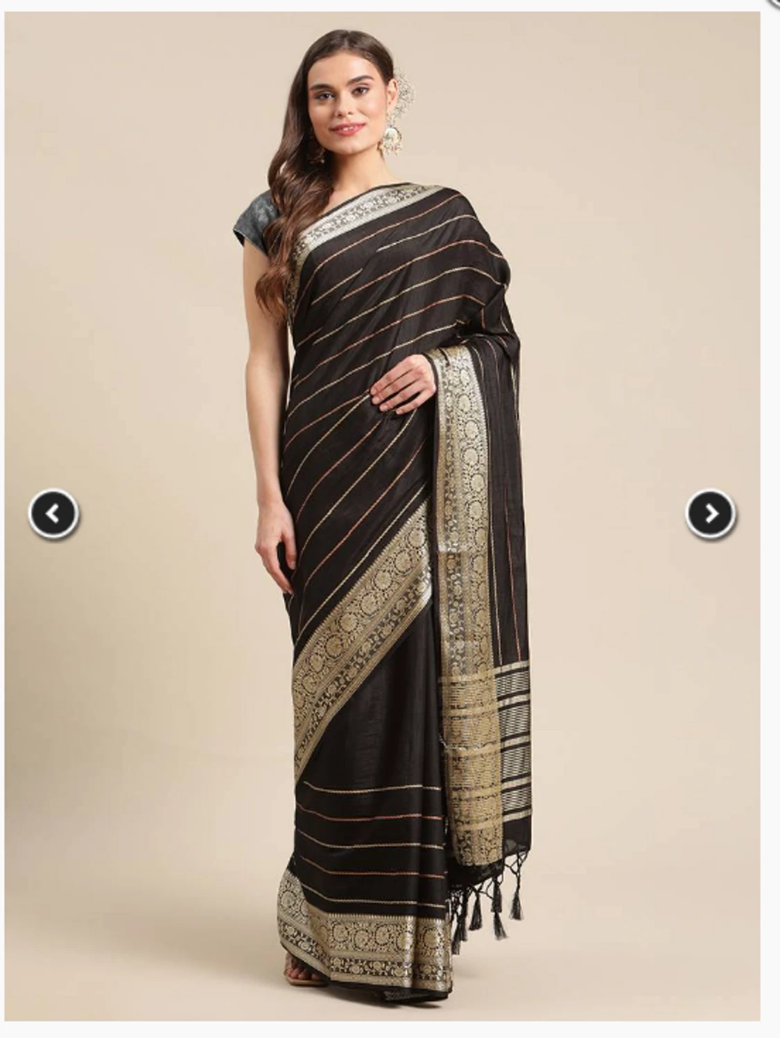 Silk saree black - 90