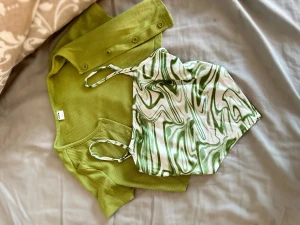 Green set  - Cardigan och kort linne. Oanvända